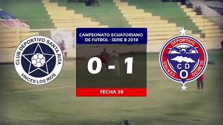 CD Santa Rita 0 -1 CD Olmedo | Serie B ~ Fecha 38 |