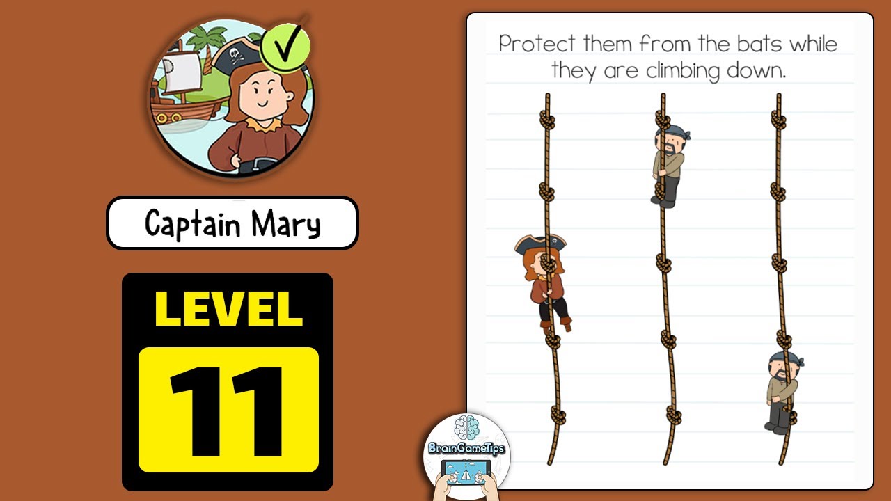 Brain Test 2: Tricky Stories - Captain Mary Level 11 Answer