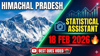 Himachal Pradesh Statistical Assistant 18 Feb 2026: Official Answer Key & Full Solved Paper! 🔥