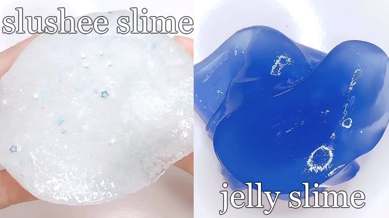 Slushee Slime R 【ASMR】スラッシースライムとジェリースライムをさわる(slushee slime & jelly slime )【音フェチ Slime ...
