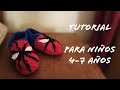 Pantufla para niño de hombre araña | Paso a paso