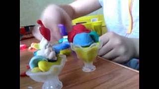 Play-Doh Фабрика мороженого, лепим мороженое. Веселая игра.