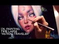 Oil painting time lapse  ethereal princess astral traveler