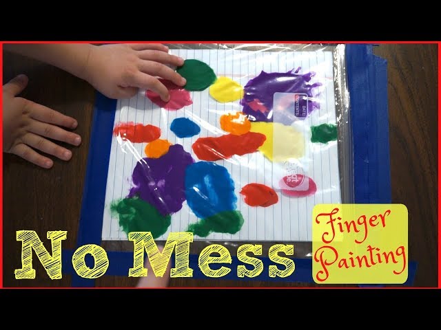 Mess-free baby painting art activity, Video