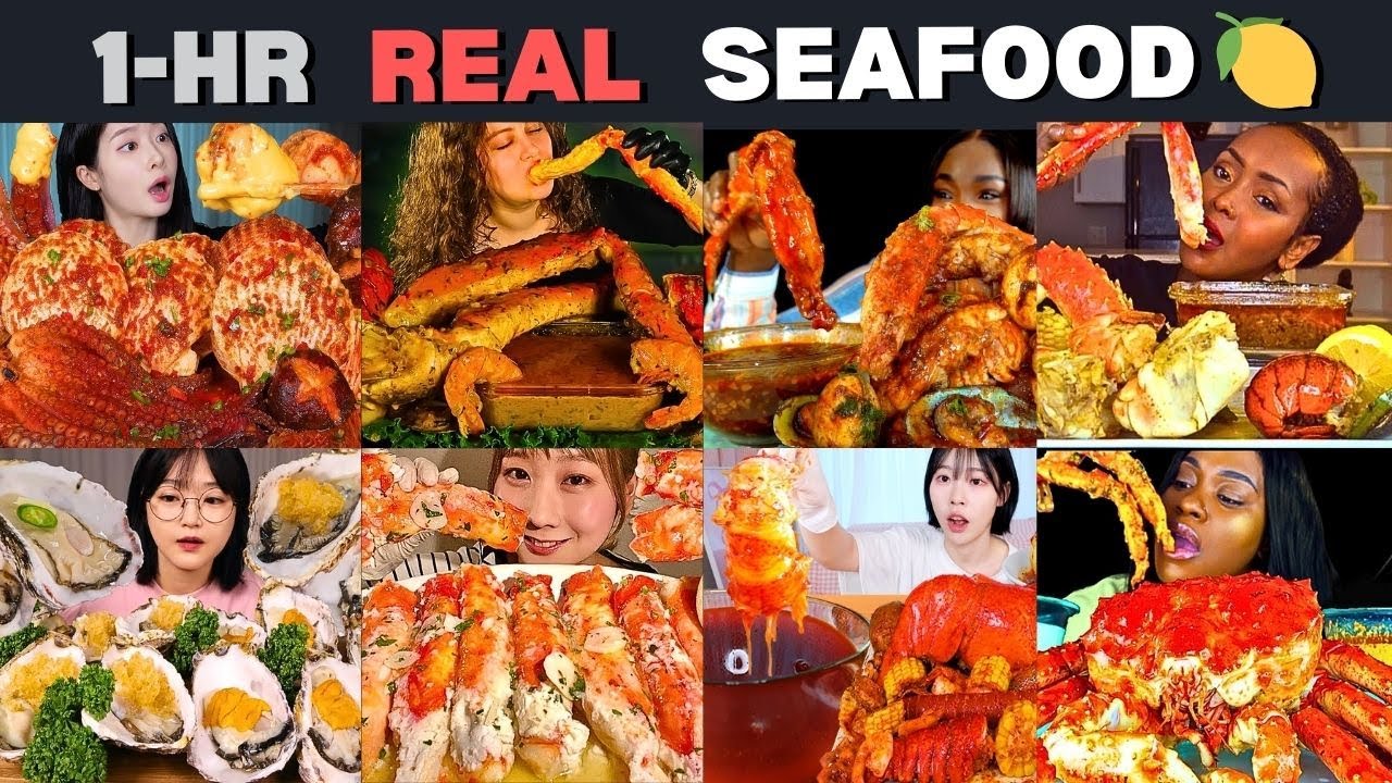 🍋 1 Hour Juicy Saucy Real SEAFOOD BOIL 🦀 You’ll Lose Track of Time | Mukbang Level 100 🔥