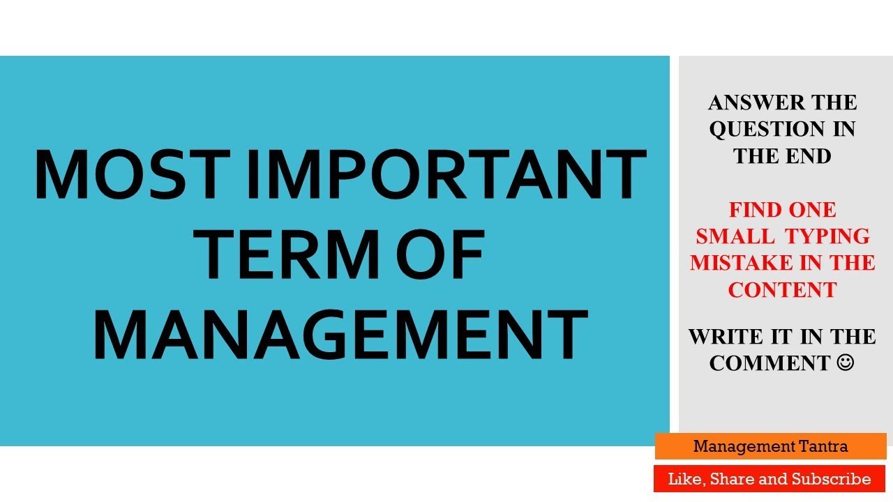 Most Important Term Of Management Hindi YouTube Most Important Term Of Management Hindi YouTube