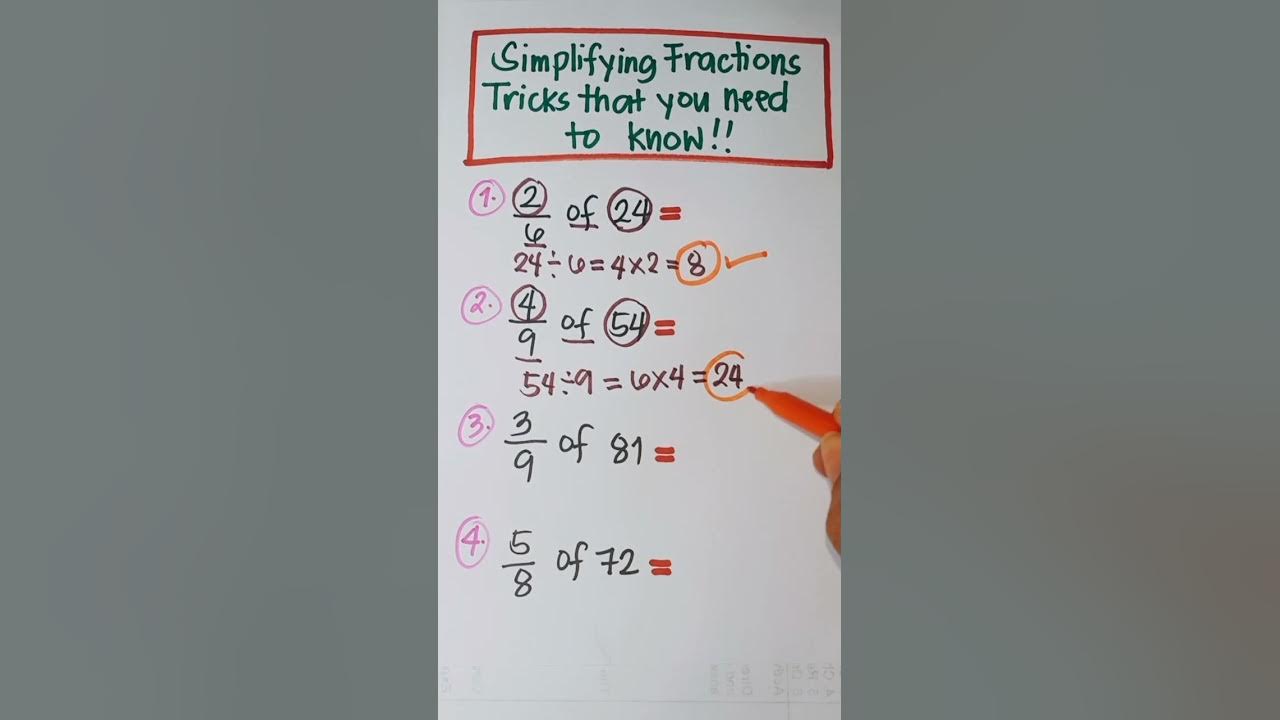 Math Hacks: Simplifying Fractions Made Easy | @MathTricksTutorialVideos