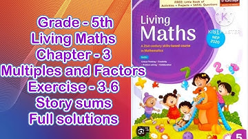 Living maths class 5 exercise 3.6 chapter 3 || Multiples and factors || Mathsadda ||