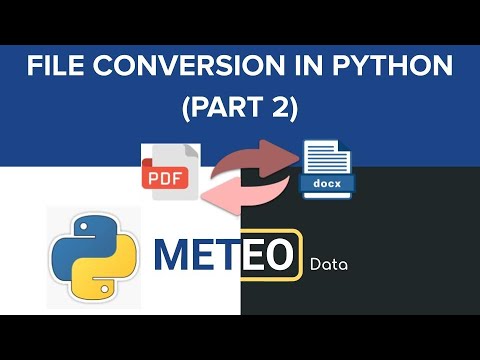 File Conversion With Python (Part II) | PDF to Docx & Docx to PDF ...