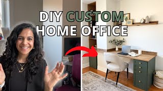 DIY CUSTOM HOME OFFICE with IKEA ALEX Drawer Hack // TONS OF ORGANIZATION