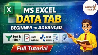 MS Excel Data Tab Full Tutorial | Beginner to Advanced | MS Excel Part 8 | Raghava Teach