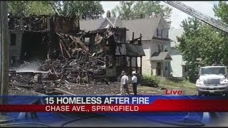 15 homeless after Springfield fire