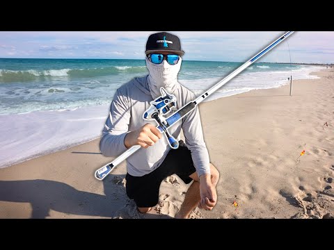 SURF FISHING for WHATEVER BITES at a Florida Beach!!