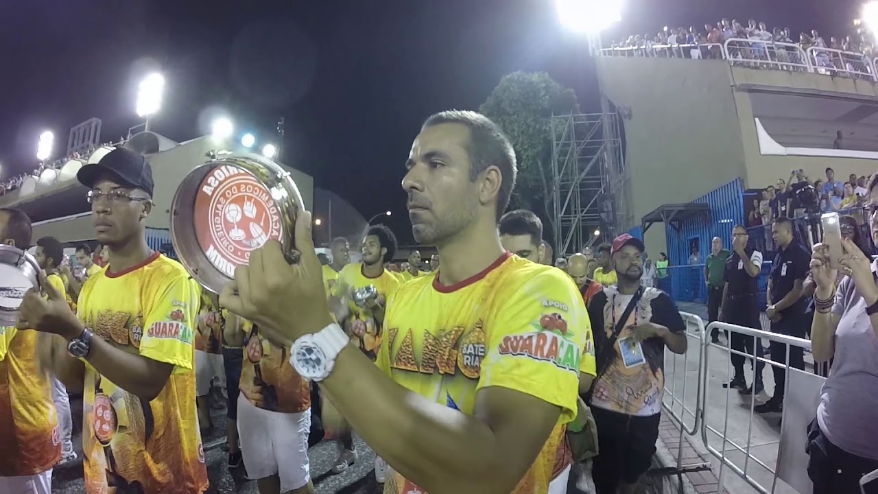 Desenho de tamborim do Salgueiro 2019 no ensaio técnico