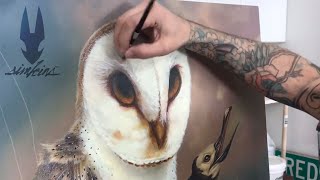 Owls and Animals combine into our greatest Superhero in this painting 