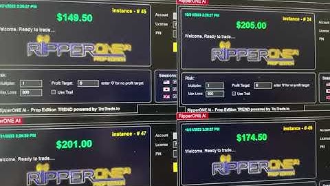 TruTrade.io - 11-1-23 - RipperONE A.I. Prop Edition - 1 Multiplier - #ninjatrader8 #algotrading
