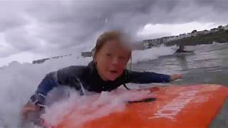 Surfing Polzeath Cornwall 2018