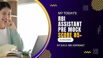 My RBI ASSISTANT Pre Today