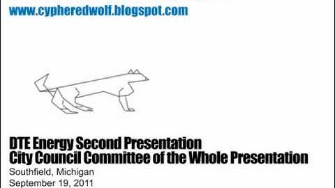 DTE Energy Second Smart Meter Presentation