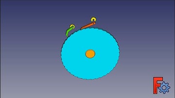 FreeCAD Tutorial (Assembly4) - Assembly 4 Animation, Ratchet Mechanism