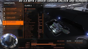 ED 3.0 Beta 2 Shock Cannon Unlock and Numbers