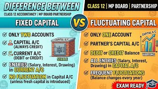 Difference Between Fixed &amp; Fluctuating Capital Account 🔥 | Class 12 Accountancy