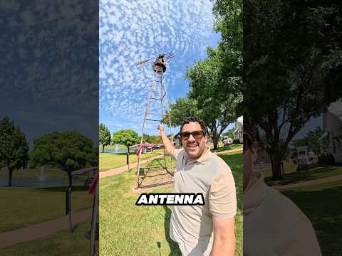 Windmill antenna! #hamradio #experement #hobby #radiooperator #antenna