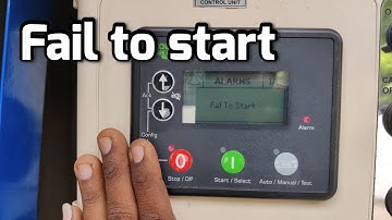 Fail to start ||crank rest alarm || Genarator not starting