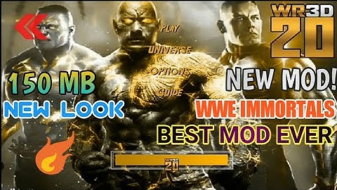 New Mod! Wr3d 20 Mod | By Mike Bail | WWE Immortals Mod | Best Mod & Features & Controls & Graphics