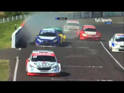 crashes on air TC 2000 2018. SR Autódromo Ciudad de Paraná. Start | Lap 1 Crashes