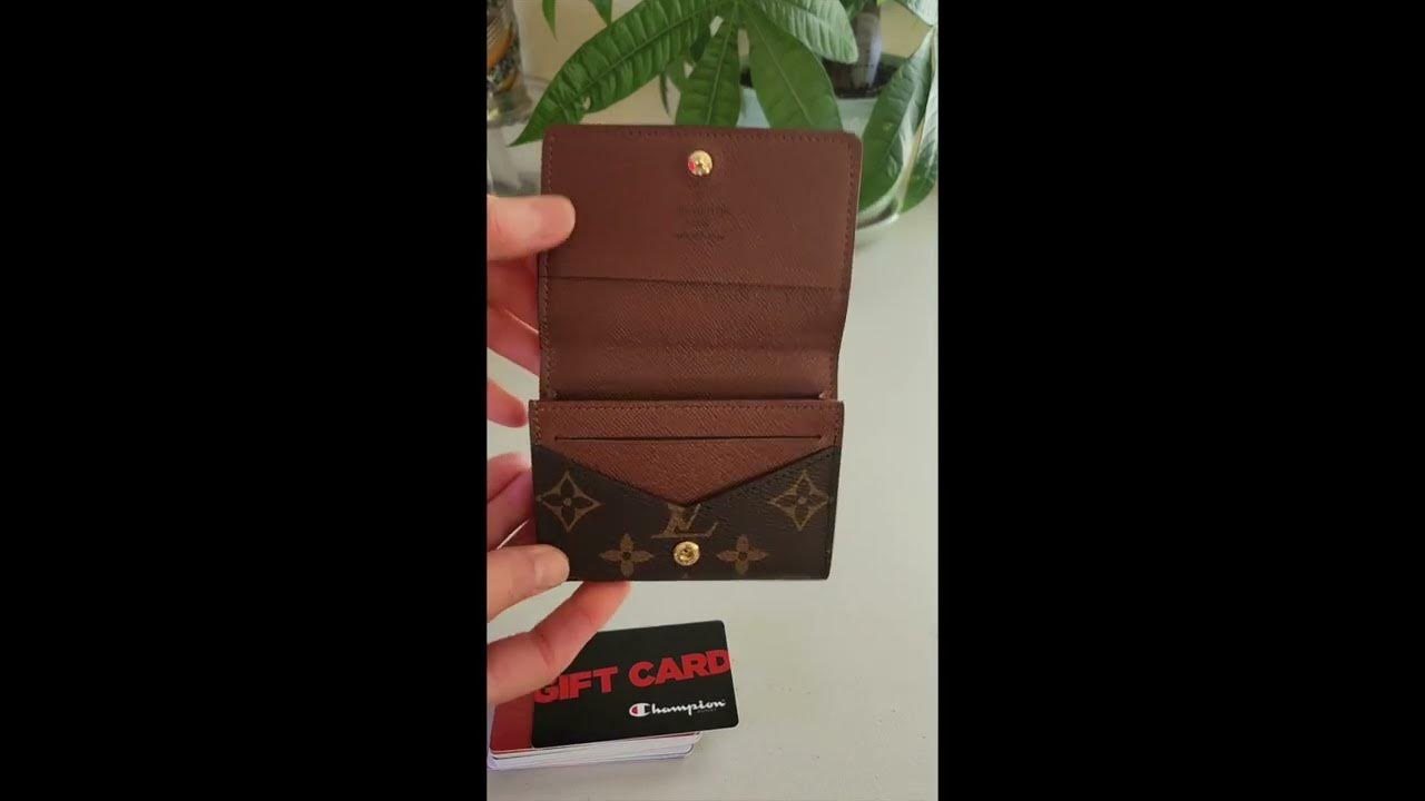 Louis Vuitton Enveloppe Carte de Visite What CAN FIT in Monogram Small  Wallet/LV SLG How many cards? 