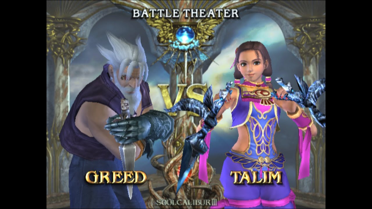 Soul Calibur III Battle Theater Greed Vs Talim - YouTube
