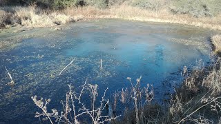 Se congeló un arroyo en La Calera,Córdoba