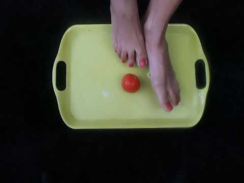 Squeezing fruit with my feet