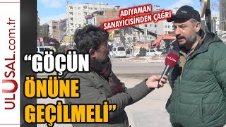 Adıyaman Sanayicisinden Çağrı Göç Önlenmeli