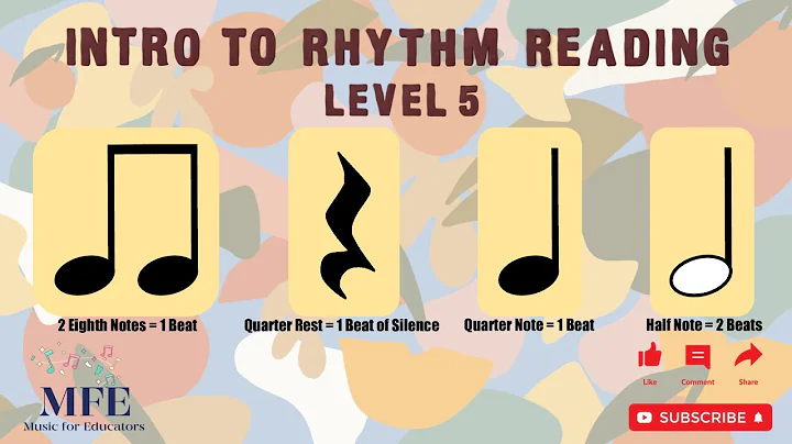 Intro to Rhythm Reading - Level 5 - Quarter Rests, Eighth Notes, Quarter Notes and Half Notes