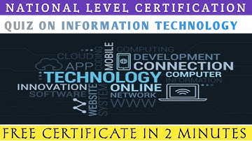 INFORMATION TECHNOLOGY Quiz | Computer Science Quiz | Basics of Information Technology Quiz | IT MCQ