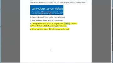 Fix Error 0x80070002, We couldn’t set your default save location