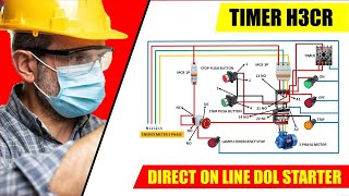 motor starter control with timer | 3 PHASE DIRECT ON LINE DOL STARTER CIRCUIT