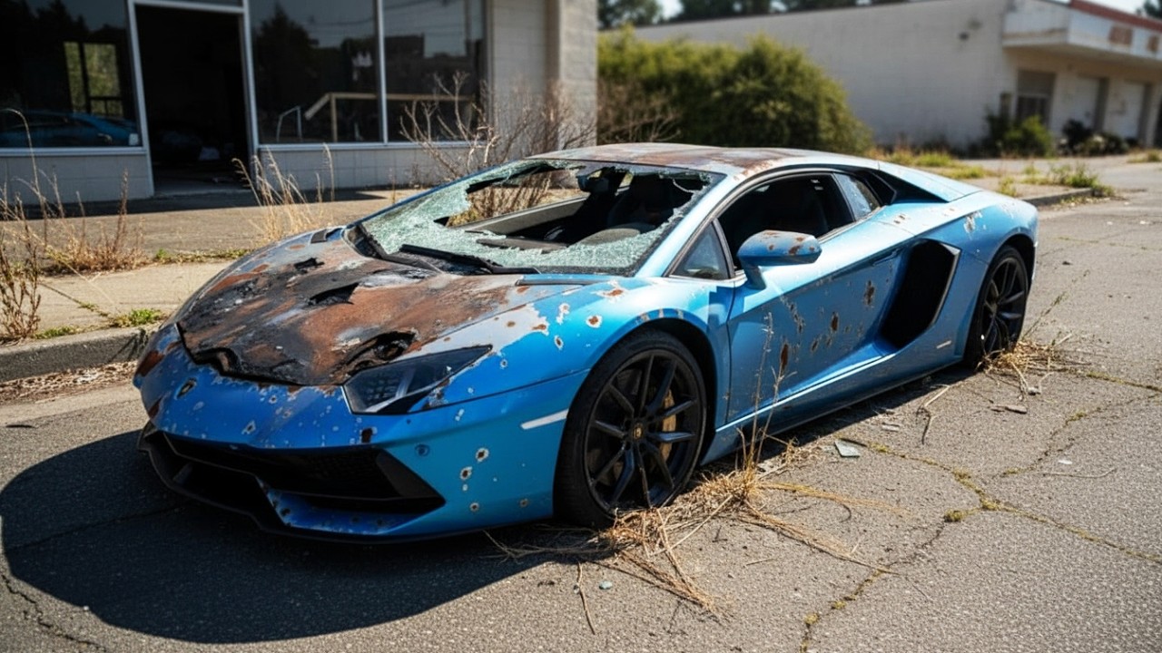 Full Restoration of LAMBORGHINI AVENTADOR SVJ Brazilian Cartel Gang from Disrepair to Looking New