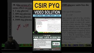 Csir Pyqs Year 2023 Month June Video Solution 2024