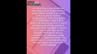 Hackers abuse WordPress membership plugin flaw to create unauthorized admin accounts