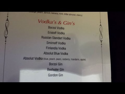 voyage belek cocktail menu