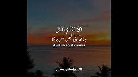 Surah Al Sajdah | Verse 17 | Islam Sobhi | سورة السجدة | القاري إسلام صبحي | THE VISUAL QURAN