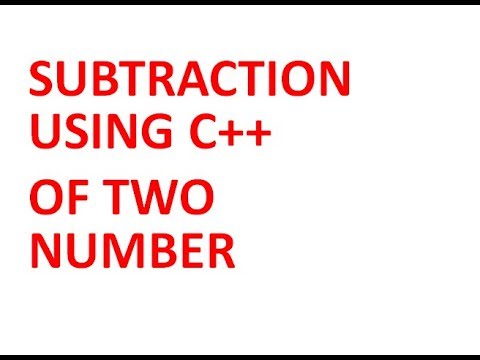 c++ subtract two numbers