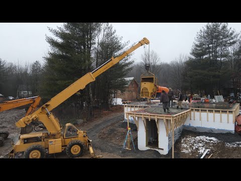 Building my ICF house part 7b - suspended concrete deck and ICF floor