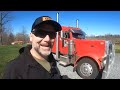 Mega trucker big rig special delivery to the farm farming tools