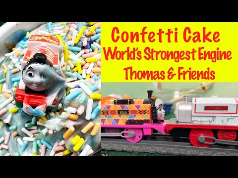 Thomas & Friends Minis Fall into Confetti Cake! World's Strongest Engine Competition! Trackmaster
