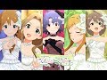 「ミリシタ」 White Vows 馬場 このみ, 二階堂 千鶴, 豊川 風花, 百瀬 莉緒, 桜守 歌織 ベル・マシェリ 衣装 MV / 밀리시타 White Vows  벨・마셰리 의상 뮤비