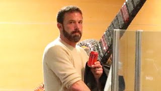 Ben Affleck Sips Coca-Cola While Arriving At Soho In Malibu